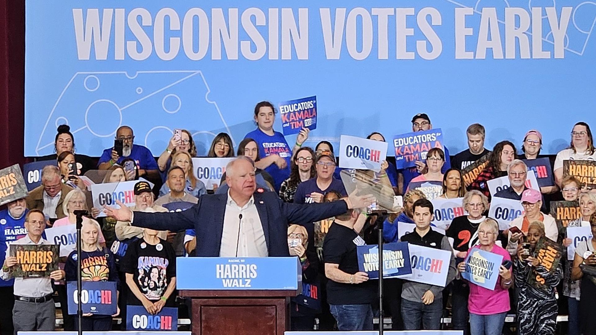 Walz Rallies Wisconsin Voters on Election Eve; Vance Makes La Crosse Debut